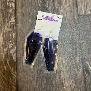 Electric Bubblegum Purple Coffin Earrings